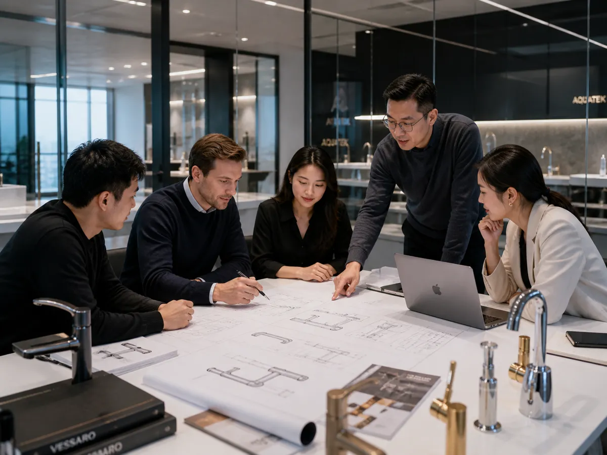 a professional high end business meeting