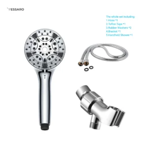 VESSARO Modern Handheld Shower Set with Hose & Bracket