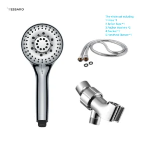 VESSARO Modern Handheld Shower Set with Hose & Bracket