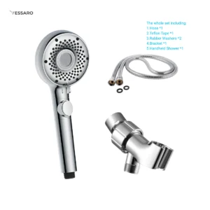 VESSARO Modern Handheld Shower Set with Hose & Bracket