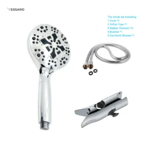 VESSARO Modern Handheld Shower Set with Hose & Bracket
