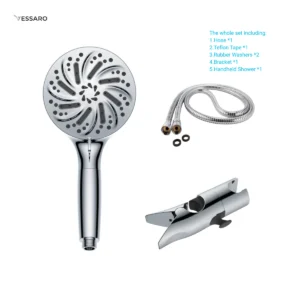 VESSARO Modern Handheld Shower Set with Hose & Bracket