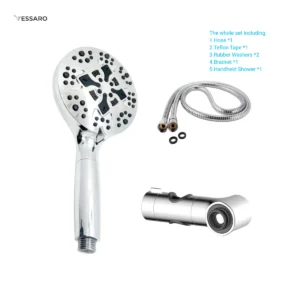VESSARO Modern Handheld Shower Set with Hose & Bracket