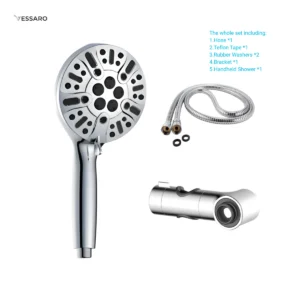 VESSARO Modern Handheld Shower Set with Hose & Bracket