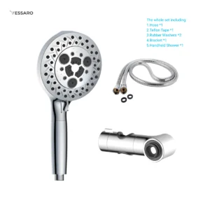 VESSARO Modern Handheld Shower Set with Hose & Bracket