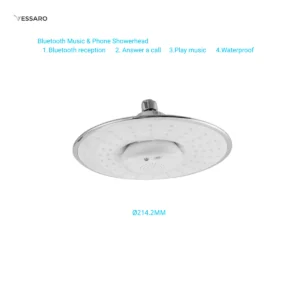 VESSARO Ultra-Slim Round Rainfall Shower Head